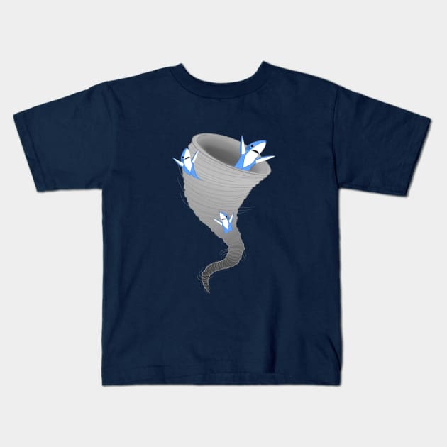 Left Sharknado Kids T-Shirt by escaramaridesigns